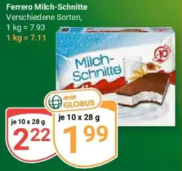 Globus Ferrero Milch-Schnitte Angebot