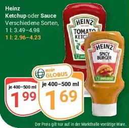 Globus Heinz Ketchup oder Sauce Angebot