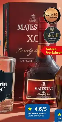 Lidl MAJESTAT XO Brandy de Jerez Solera Gran Reserva Angebot