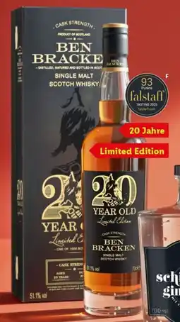 Lidl BEN BRACKEN Peated Single Malt Scotch Whisky Cask Strength Angebot