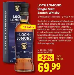 Lidl LOCH LOMOND Single Malt Scotch Whisky Angebot