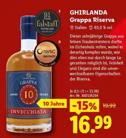 Lidl Ghirlanda Grappa Riserva Angebot