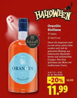Lidl OranGin Siciliane Angebot