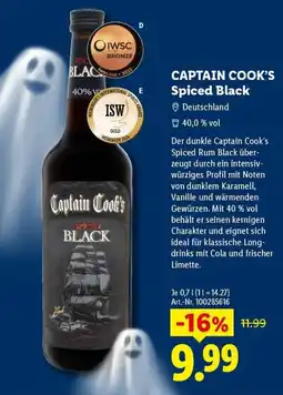 Lidl Captain Cook's Spiced Black Angebot