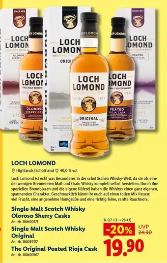 Loch Lomond Single Malt Scotch Whisky Original