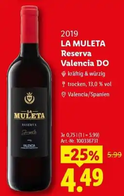Lidl LA MULETA Reserva Angebot