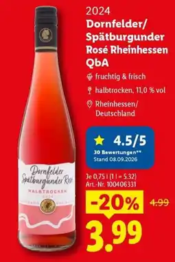 Lidl Dornfelder/Spätburgunder Rosé Angebot