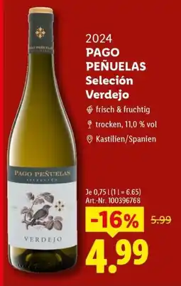 Lidl PAGO PEÑUELAS Verdejo Angebot