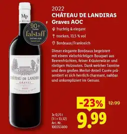 Lidl CHÂTEAU DE LANDIRAS Graves AOC Angebot