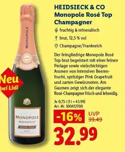 Lidl HEIDSIECK & CO Monopole Rosé Top Champagner Angebot