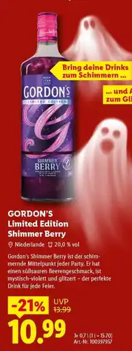 Lidl GORDON'S Limited Edition Shimmer Berry Angebot