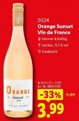 Lidl Orange Sunset Angebot
