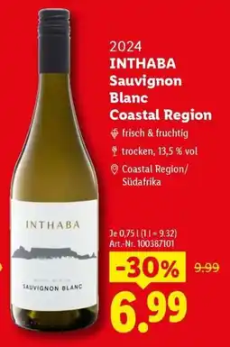 Lidl INTHABA Sauvignon Blanc Angebot