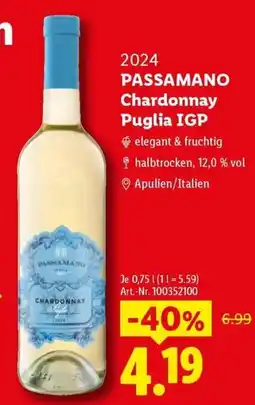 Lidl PASSAMANO Chardonnay Angebot