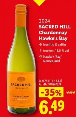 Lidl SACRED HILL Chardonnay Angebot