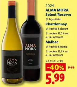 Lidl ALMA MORA Select Reserve Chardonnay Angebot