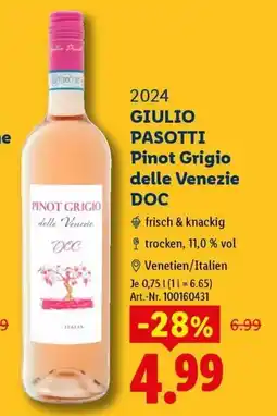 Lidl GIULIO PASOTTI Pinot Grigio delle Venezie DOC Angebot