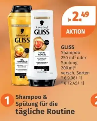Schwarzkopf GLISS Shampoo oder Spülung