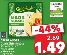 Kaufland Grünländer Dtsch. Schnittkäse Angebot
