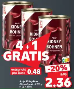 Kaufland rote KIDNEY BOHNEN Angebot