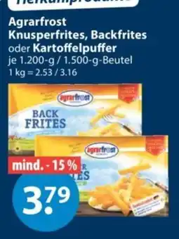 V Markt Agrarfrost Knusperfrites, Backfrites oder Kartoffelpuffer Angebot