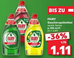 Kaufland FAIRY Geschirrspülmittel Angebot