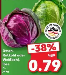 Kaufland Dtsch. Rotkohl oder Weißkohl Angebot