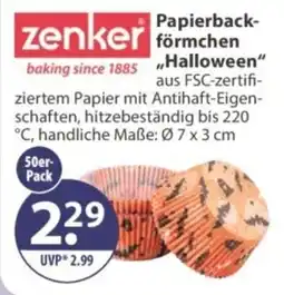 V Markt zenker Papierbackförmchen "Halloween" Angebot