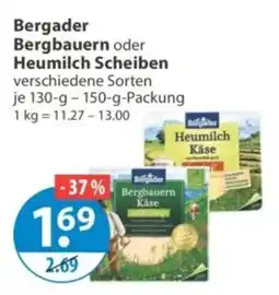 V Markt Bergader Bergbauern oder Heumilch Scheiben Angebot