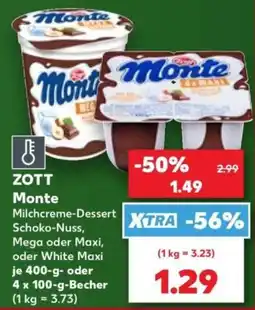 Kaufland ZOTT Monte Milchcreme-Dessert Angebot