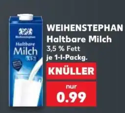 Kaufland WEIHENSTEPHAN Haltbare Milch Angebot