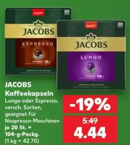 Kaufland Jacobs Kaffeekapseln Angebot