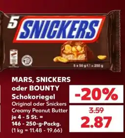 Kaufland MARS, SNICKERS oder BOUNTY Schokoriegel Angebot
