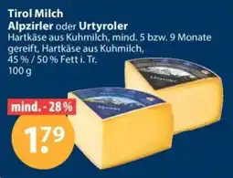 V Markt Tirol Milch Alpzirler oder Urtyroler Angebot