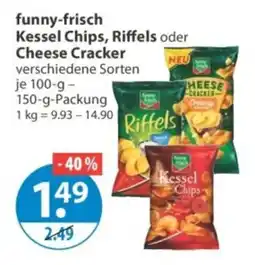 V Markt funny-frisch Kessel Chips, Riffels oder Cheese Cracker Angebot