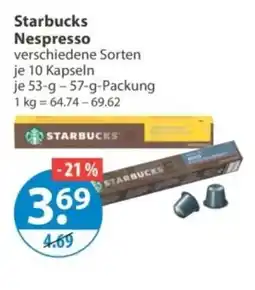 V Markt Starbucks Nespresso Angebot