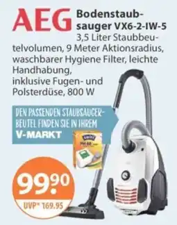 V Markt AEG Bodenstaubsauger VX6-2-IW-5 Angebot