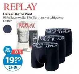 V Markt REPLAY Herren Retro Pant Angebot