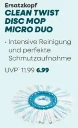 V Markt Ersatzkopf clean twist disc mop micro duo Angebot