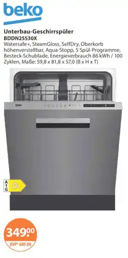 V Markt Unterbau-Geschirrspüler BDDN25530X Angebot