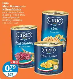 V Markt Cirio Mais, Bohnen oder Hülsenfrüchte Angebot
