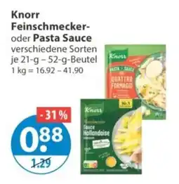 V Markt Knorr Feinschmecker- oder Pasta Sauce Angebot