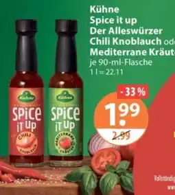 V Markt Kühne Spice it up Der Alleswürzer Chili Knoblauch oder Mediterrane Kräuter Angebot