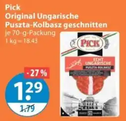 V Markt Pick Original Ungarische Puszta-Kolbasz geschnitten Angebot