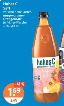 V Markt hohes C Saft Angebot