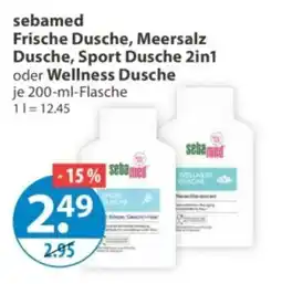 V Markt sebamed Frische Dusche, Meersalz Dusche, Sport Dusche 2in1 oder Wellness Dusche Angebot