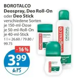 V Markt BOROTALCO Deospray, Deo Roll-On oder Deo Stick Angebot
