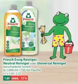 V Markt Frosch Essig Reiniger, Neutral Reiniger oder Universal Reiniger Angebot