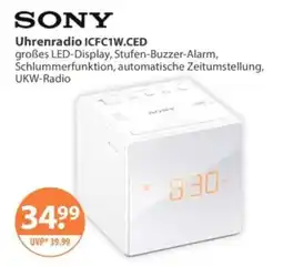 V Markt SONY Uhrenradio ICFC1W.CED Angebot