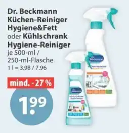 V Markt Dr. Beckmann Küchen-Reiniger Hygiene&Fett oder Kühlschrank Hygiene-Reiniger Angebot